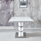RDT218 Extendable Printed Marble Top Dining Table