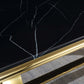 RDT316 Solid Marble Dining Table with Gold/Silver Metal Base
