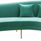S608 Luxurious Velvet Sofa with Solid Wood Structure
