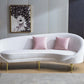 S608 Luxurious Velvet Sofa with Solid Wood Structure