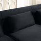8043 Velvet Loveseat/Sofa with Gold Metal Legs
