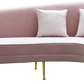 S608 Luxurious Velvet Sofa with Solid Wood Structure