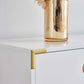 TV001 White & Gold Functional Storage TV Stand